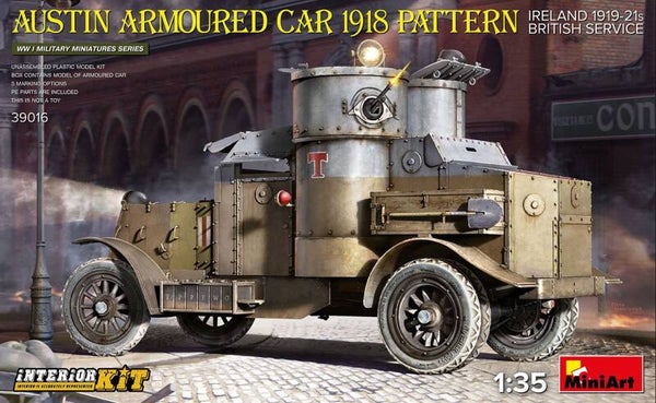 MINIART : REF : MINIART 39016 : 1:35 : UK : AUSTIN : Armored Car 1918 Pattern (Ireland 1919-1921) (INTERIOR KIT) (WWI)