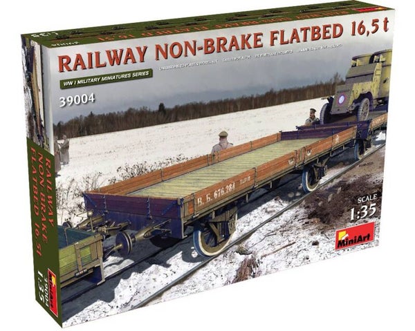 MINIART : REF : MINIART 39004 : 1:35 : RUSSIAN EMPIRE : Russia Railway Non-brake Flatbed 16,5 t  (WWI)