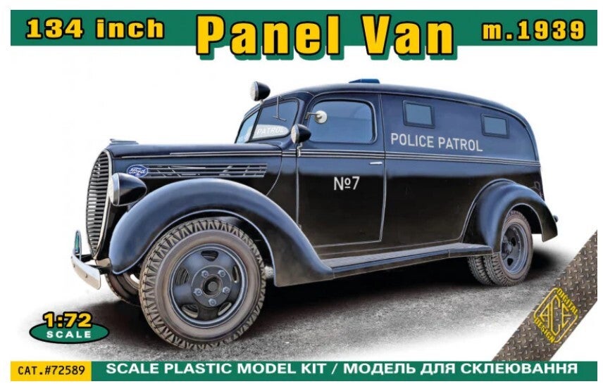 ACE MODEL : REF : ACE72589 : 1:72 : US : FORD : 134in Panel Van model 1939
