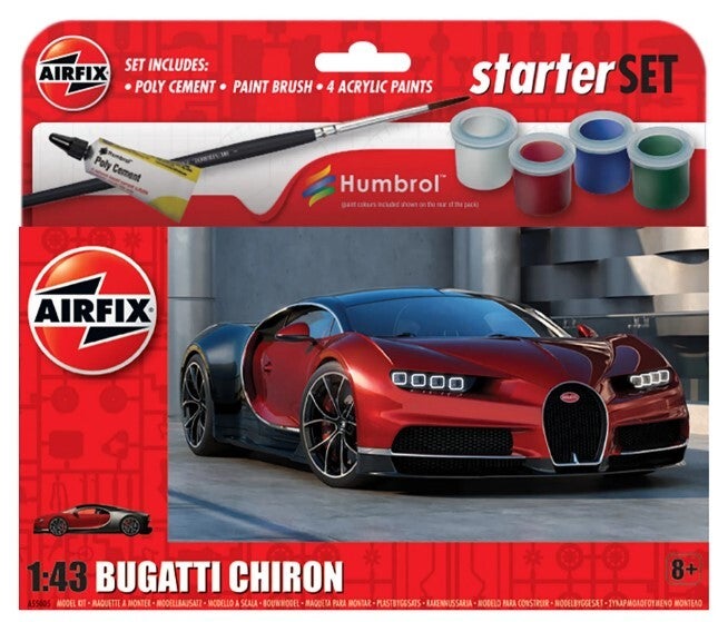 AIRFIX : REF A55005 : SCALE : 1 :43 : STARTER KIT BEGINNER / DEBUTANT : Bugatti Chiron
