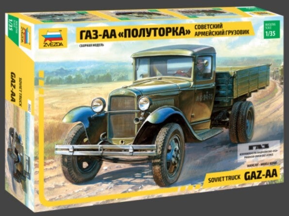 ZVEZDA : REF : 3602 : 1:35 : Soviet Gorkiy Avtomobil Zavod (GAZ) : Soviet Army Truck Gaz-AA