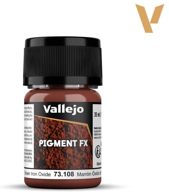 VALLEJO : REF : 73108 : PIGMENT : FX SERIE : Brown Iron Oxide / Oxyde de Fer Brun (35 ML)