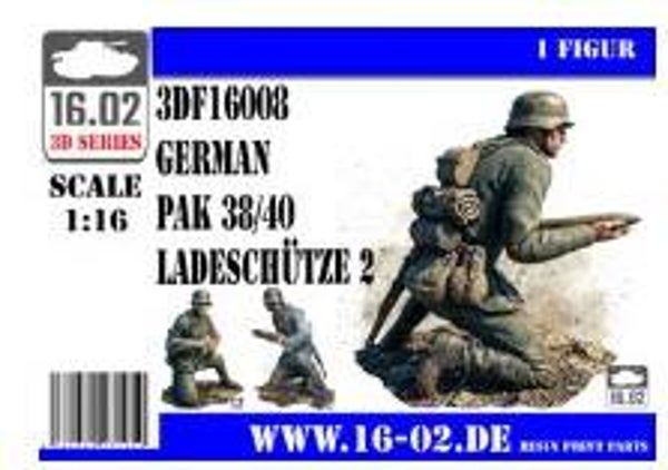 CUSTOM SCALE : 16.02 : REF : 3DF16008 : 1/16 ! FIG : 3D Printed Parts : German Pak 38/40 Ladeschütze N 2 (Chargeur)