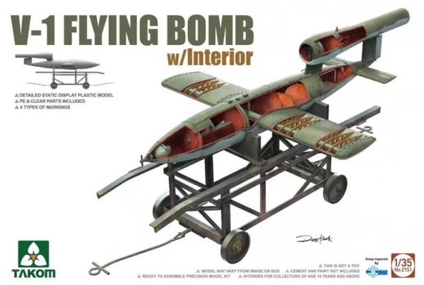 TAKOM : REF : 2151 : 1:35 : German : V-1 Flying Bomb (Fieseler Fi 103 V1) (With Interior)