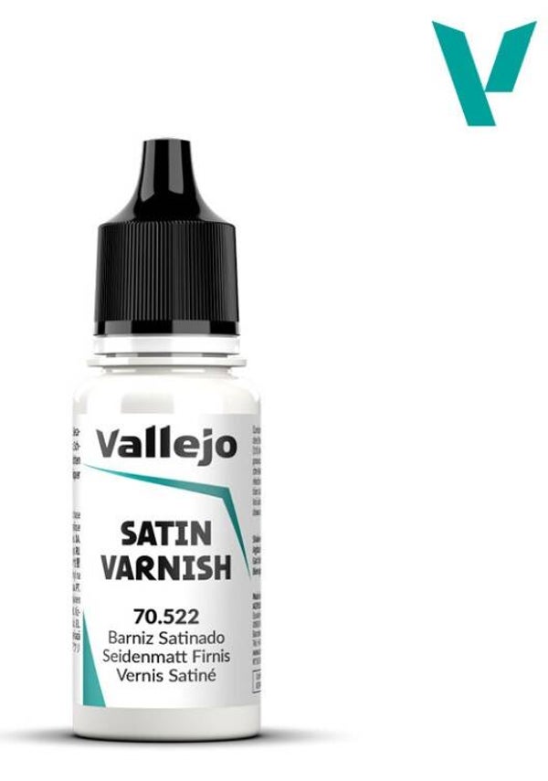 VALLEJO : VERNIS : REF : 70.522 : Permanent Satin Varnish 18ml (Water based acrylic varnish)