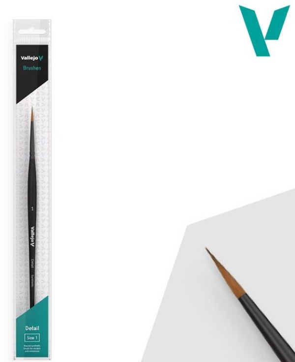 VALLEJO : BRUSH : REF : VALB2001 : DETAIL : Round Synthetic Brush No. 1
