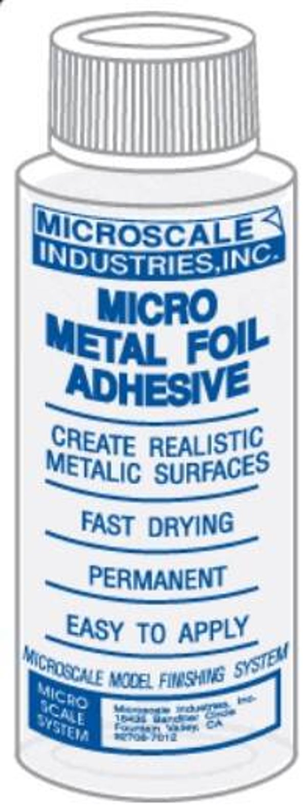 MICROSCALE : REF : MSMI8 : Micro Metal Foil Adhesivel - 28gr bottle (Adhésif pour Feuille Métallique)