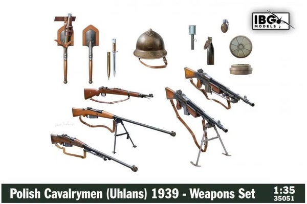 IBG MODELS : REF : 35051 : 1:35 : ACCESSORIES : POLAND : Weapons Set for Polish Cavalrymen (Uhlans (1939))