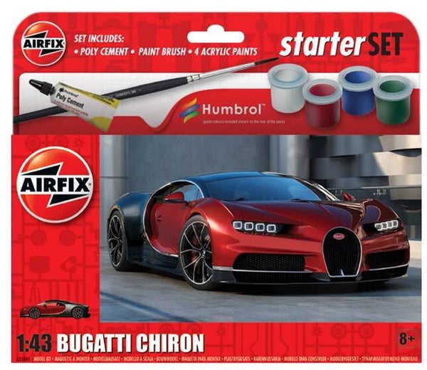 AIRFIX : REF A55005 : SCALE : 1 :43 : STARTER KIT BEGINNER / DEBUTANT : Bugatti Chiron
