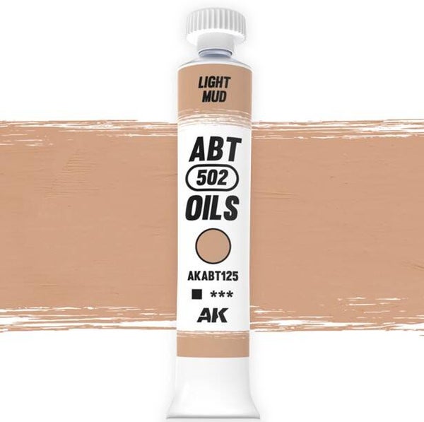 AK INTERACTIVE : REF : AKABT125 : ABT 502 SERIE (OIL / HUILE) : Light Mud (Boue Claire) (20ml)
