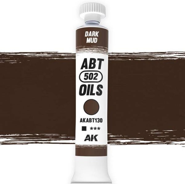 AK INTERACTIVE : REF : AKABT130 : ABT 502 SERIE (OIL / HUILE) : Dark Mud (Boue Sombre) (20 ml)