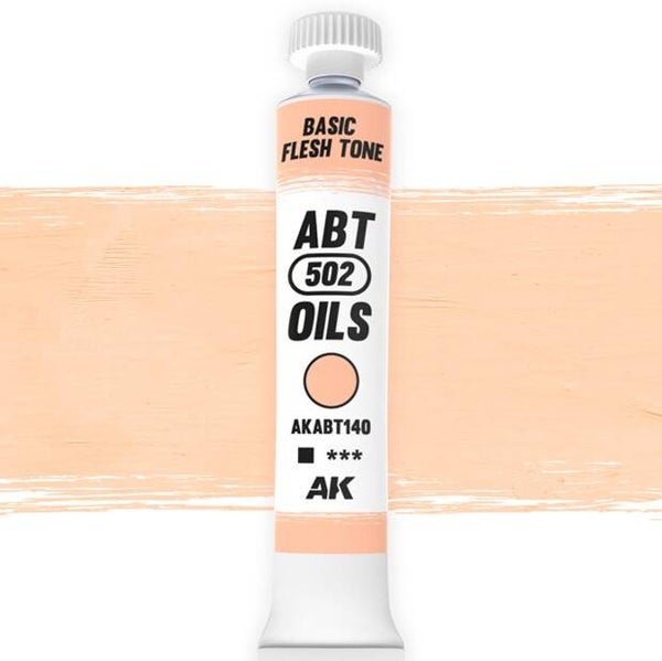 AK INTERACTIVE : REF : AKABT140 : ABT 502 SERIE (OIL / HUILE) : Basic Flesh Tone (Teint Chair de Base) (20 ml)