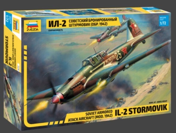 ZVEZDA : REF : 7279 : 1:72 : RUSSIAN (SOVIET) : ILIOUCHINE : Il-2 Stormovik (Armored Attack Aircraft)