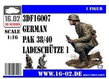 CUSTOM SCALE : 16.02 : REF : 3DF16007 : 1/16 ! FIG : 3D Printed Parts : German Pak 38/40 Ladeschütze N 1 (Chargeur)