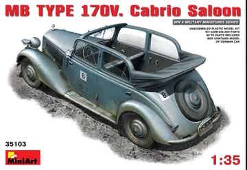 MINIART : REF : MINIART35103 : 1:35 : German Mercedes-Benz TYPE 170V Cabrio Saloon