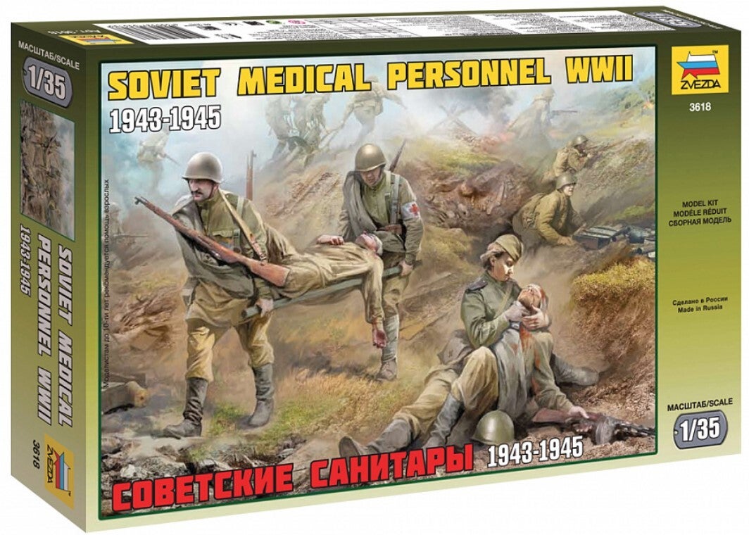 ZVEZDA : REF : 3618 : 1:35 : Soviet Medical Personnel (1943-1945) ("2 Fig.")