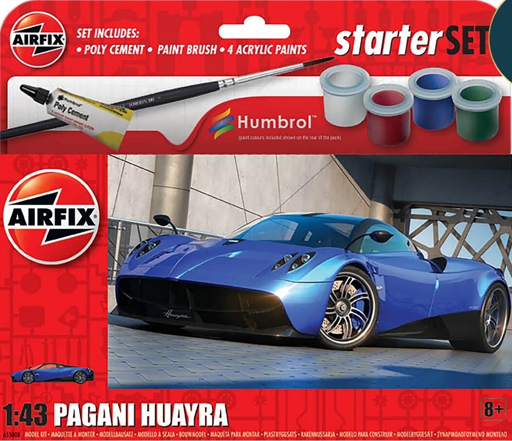 AIRFIX : REF A55008 : SCALE : 1:43 : STARTER KIT BEGINNER / DEBUTANT : Pagani Huayra