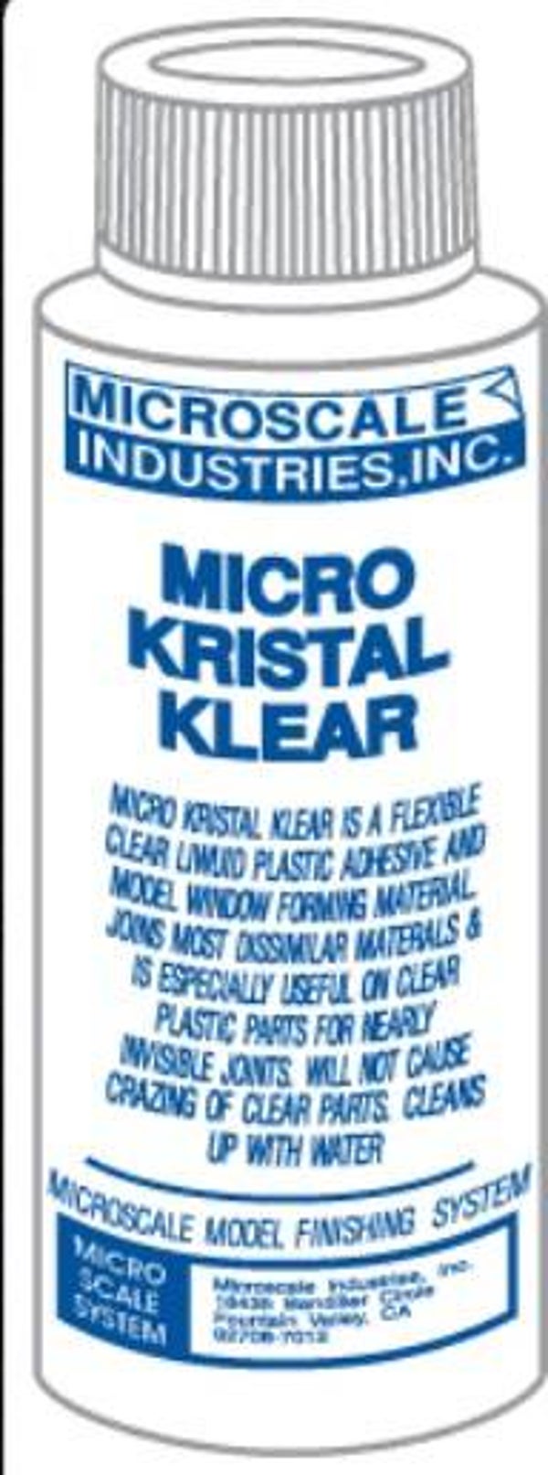 MICROSCALE : REF : MSMI9 : Micro Kristal Klear - 28gr bottle (Colle plast. transp.)