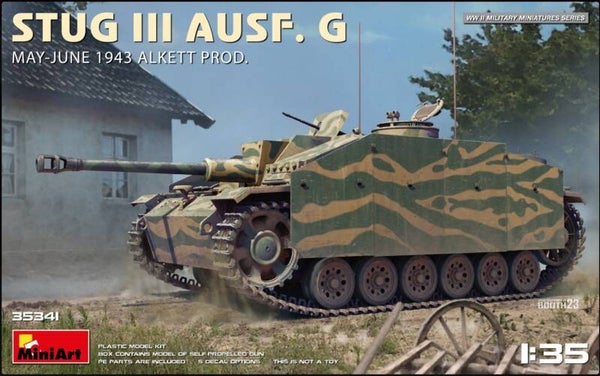 MINIART : REF : MINIART 35341 : 1:35 : German StuG III Ausf. G (May-June 1943) (Alkett Prod.)