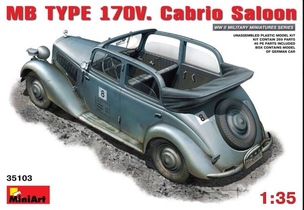 MINIART : REF : MINIART35103 : 1:35 : MB TYPE 170V Cabrio Saloon (Mercedes Benz)