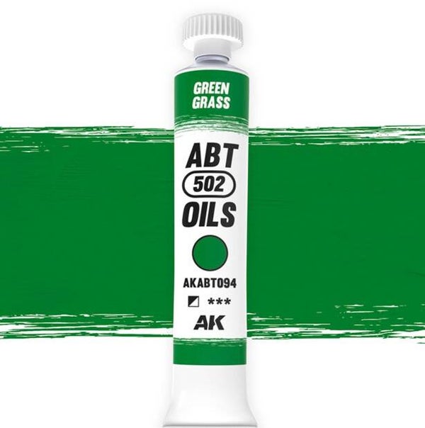 AK INTERACTIVE : REF : AKABT094 : ABT 502 SERIE (OIL / HUILE) : Green Grass  (Vert Gazon) (20ml)