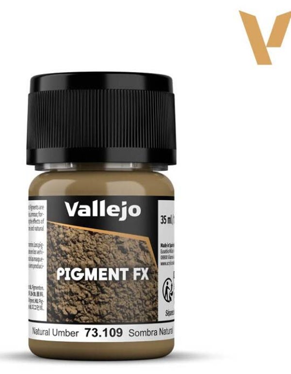 VALLEJO : REF : 73109 : PIGMENT : FX SERIE : Natural Umber / Brun Ombre Naturelle (35 ML)