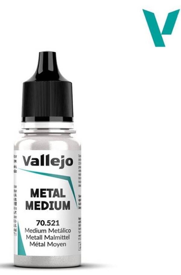 VALLEJO : REF : 70.521 : Metal Medium Auxiliary 18ml ("Extender" / "Allongeur")