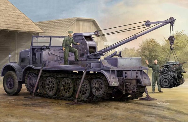 TRUMPETER : REF : TRU09576 : 1:35 : German Schwerer Zugkraftwagen 18 T (with 6 t Billstein-Crane), Sd.Kfz.9/1 (Military Engineering / Génie Militaire) (Half-track)