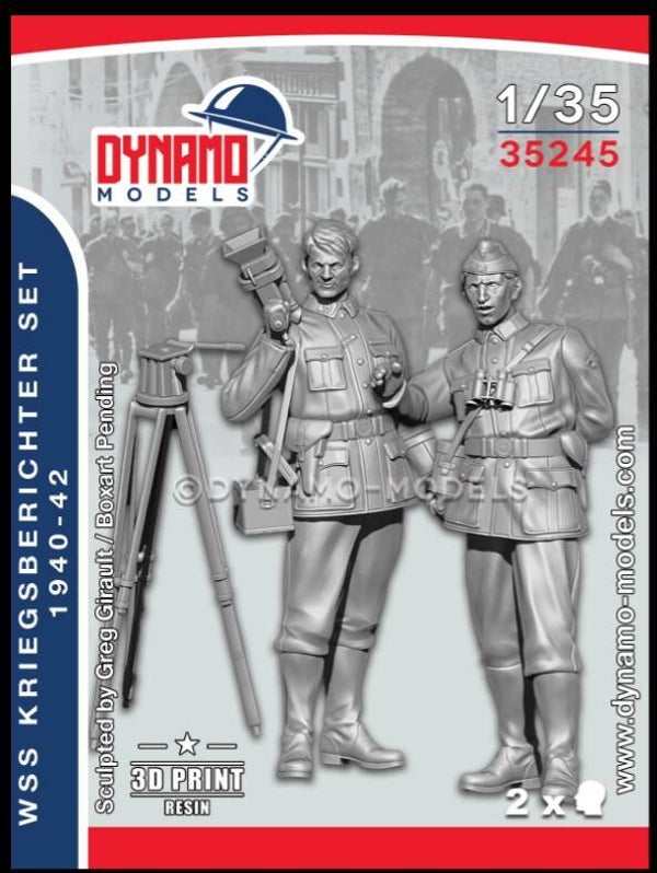 DYNAMO MODELS : REF : DYM-35245 : 1:35 : FIG : German : WSS Kriegsberichter SET (Correspondant de Guerre) (2 Fig.)
