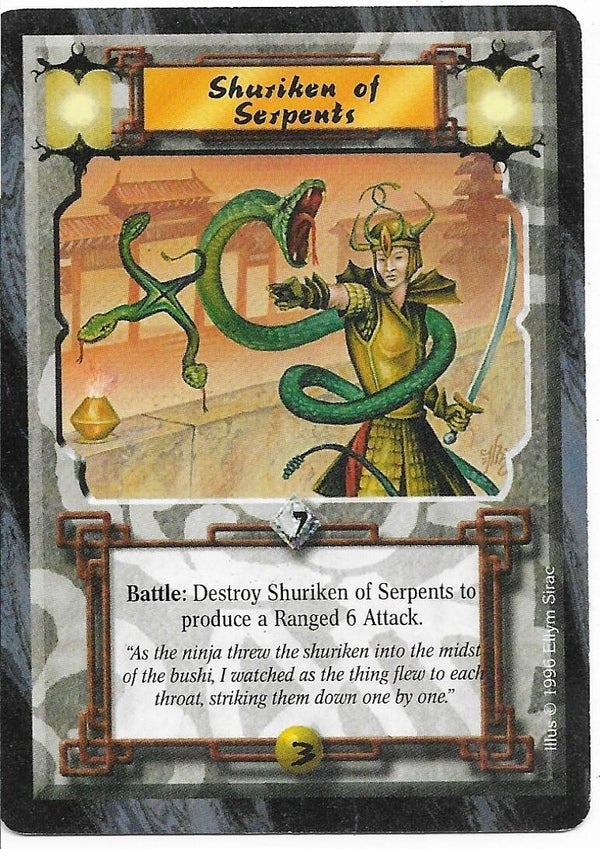 L5R : ITEM : Shuriken of Serpents (Anvil of Despair R.C. (AoD)) - "FIXED REPRINT"