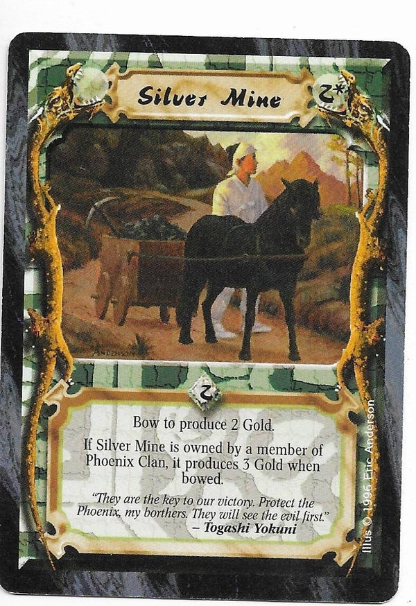 L5R : HOLDING : Silver Mine (Anvil of Despair R.C. (AoD)) - "FIXED REPRINT"