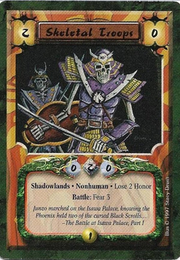 L5R : FOLLOWER : Skeletal Troops (Crimson and Jade R.C. (CaJ)) - "FIXED REPRINT"