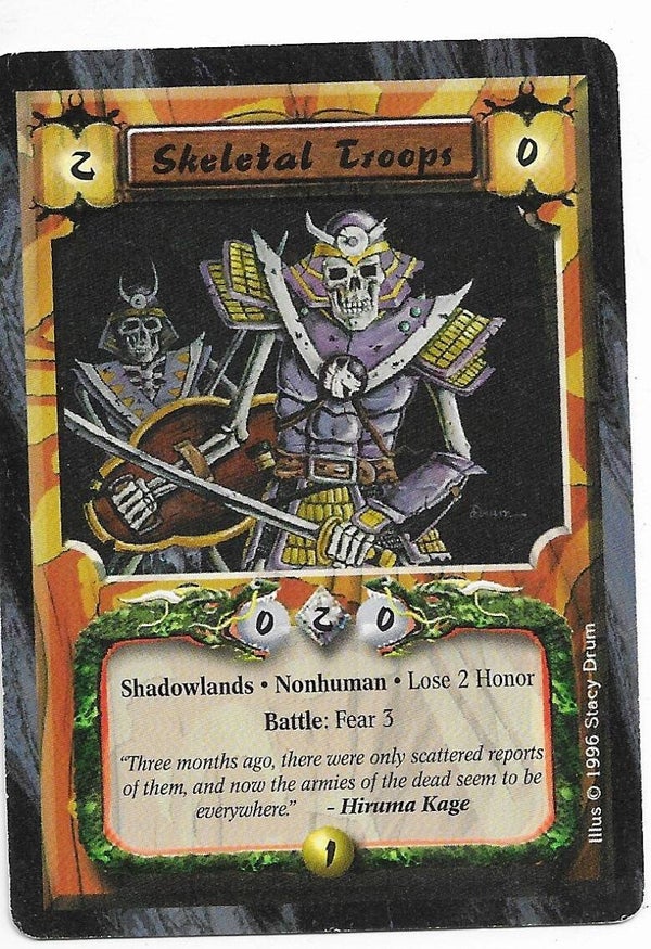 L5R : FOLLOWER : Skeletal Troops (Anvil of Despair R.C. (AoD)) - "FIXED REPRINT"