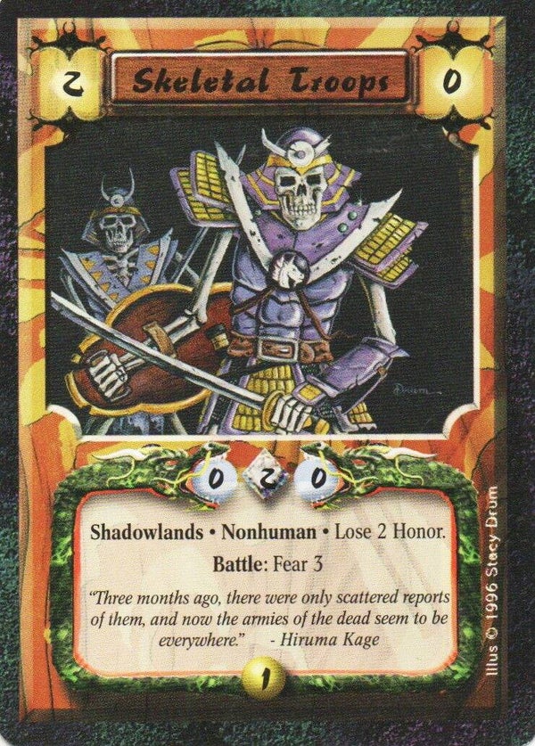 L5R : FOLLOWER : Skeletal Troops (Shadowlands R.C. (SL)) - "FIXED REPRINT"