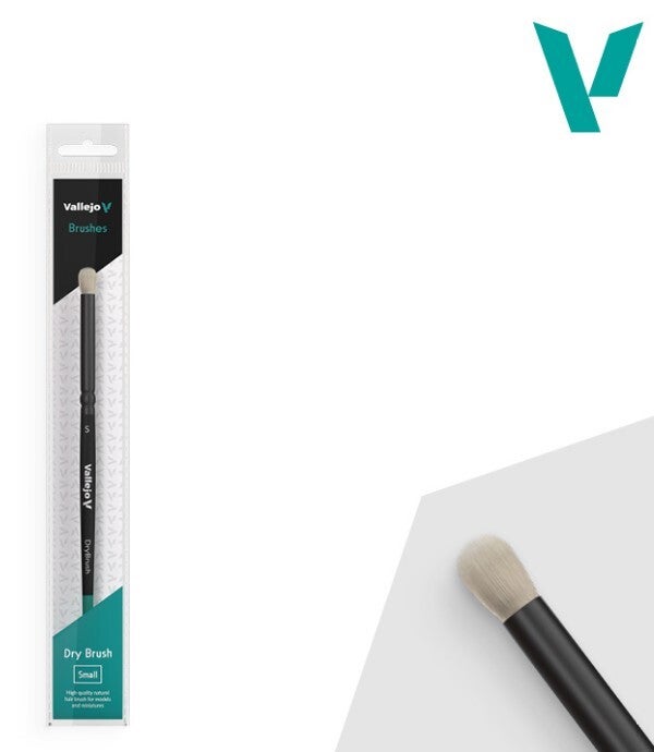 VALLEJO : BRUSH : REF : B07001 : DRY BRUSH SERIE : Natural Hair Dry Brush (SMALL)