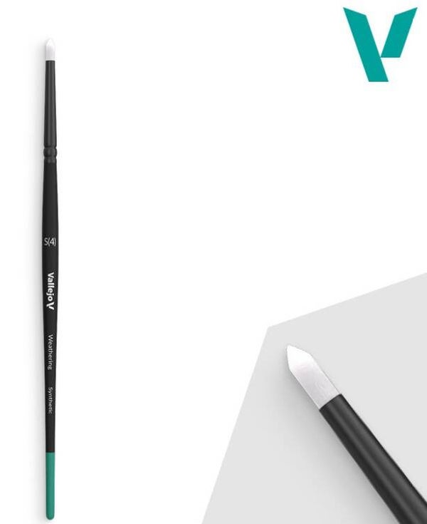 VALLEJO : BRUSH : REF : B08001 : WEATHERING ROUND SERIE : Synthetic Brush (SMALL) (4)