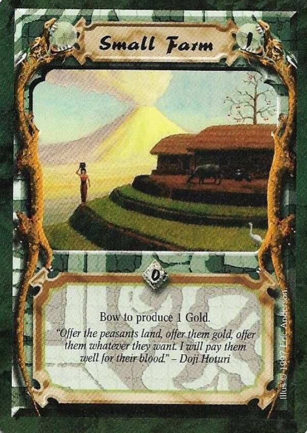 L5R : HOLDING : Small Farm (Crimson and Jade R.C. (CaJ)) - "FIXED REPRINT"