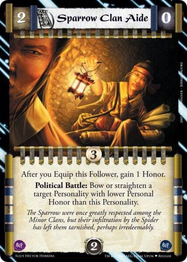 L5R : FOLLOWER : Sparrow Clan Aide - (Promo IVORY)