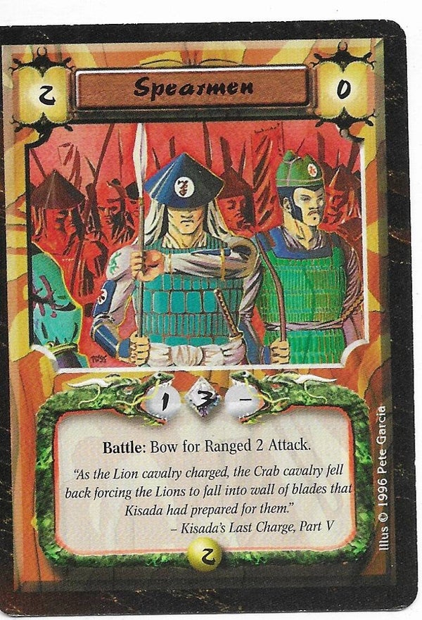 L5R : FOLLOWER : Spearmen (Time of the Void R.C. (ToV)) - "FIXED REPRINT"