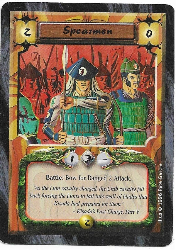 L5R : FOLLOWER : Spearmen ("Signature Up") (Anvil of Despair R.C. (AoD)) - "FIXED REPRINT"