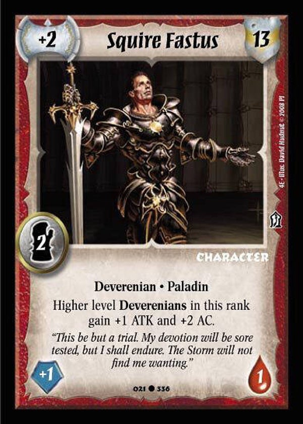 Warlord Saga of the Storm : Squire Fastus - C - 4E