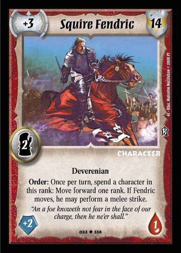 Warlord Saga of the Storm : Squire Fendric - U - 4E