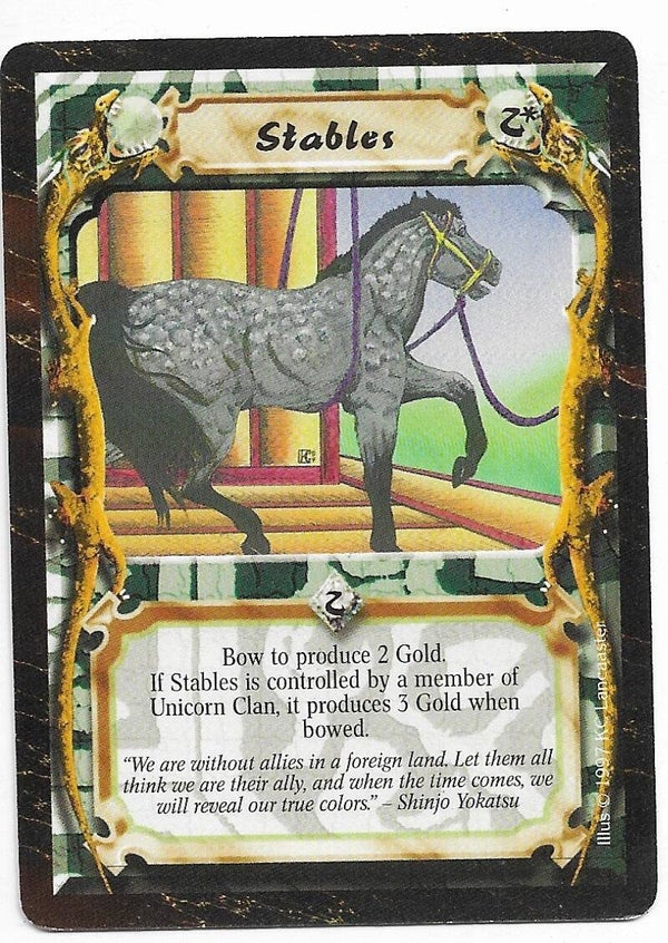 L5R : HOLDING : Stables (Time of the Void R.C. (ToV)) - "FIXED REPRINT"