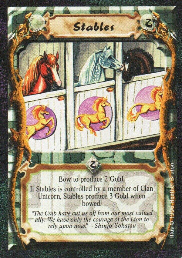 L5R : HOLDING : Stables (Shadowlands R.C. (SL)) - "FIXED REPRINT"