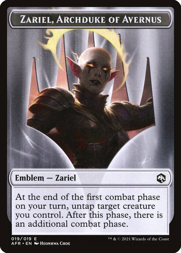 Magic the Gathering (MTG) : Zariel, Archduke of Avernus Emblem (AFR)