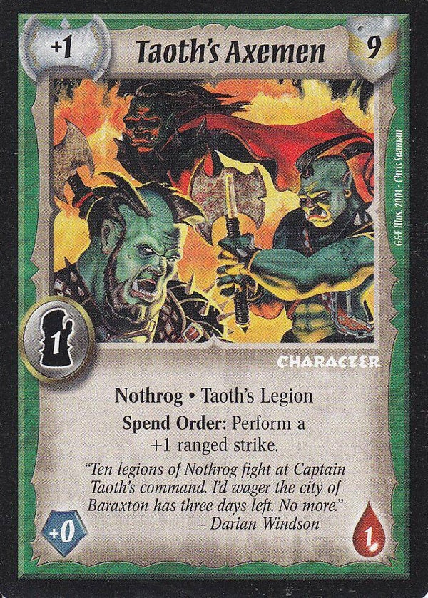 Warlord Saga of the Storm : Taoth's Axemen (G&E Deck special)