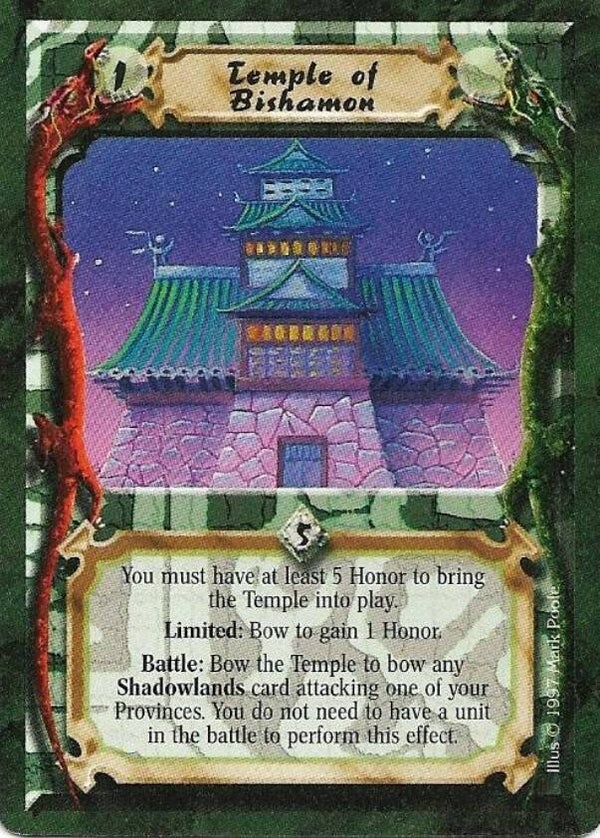 L5R : HOLDING : Temple of Bishamon (Crimson and Jade R.C. (CaJ)) - "FIXED REPRINT"