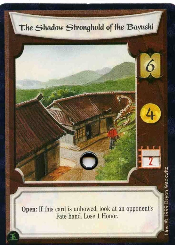 L5R : STRONGHOLD : The Shadow Stronghold of the Bayushi - (Promo PEARL 1999) - HONOR DISK