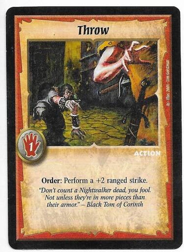 Warlord Saga of the Storm : Throw (BK Deck special)