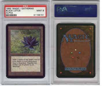 Magic : The Gathering (MTG) : Black Lotus (ALPHA EDITION -1993) - R  (GRADED PSA MINT (LEA))